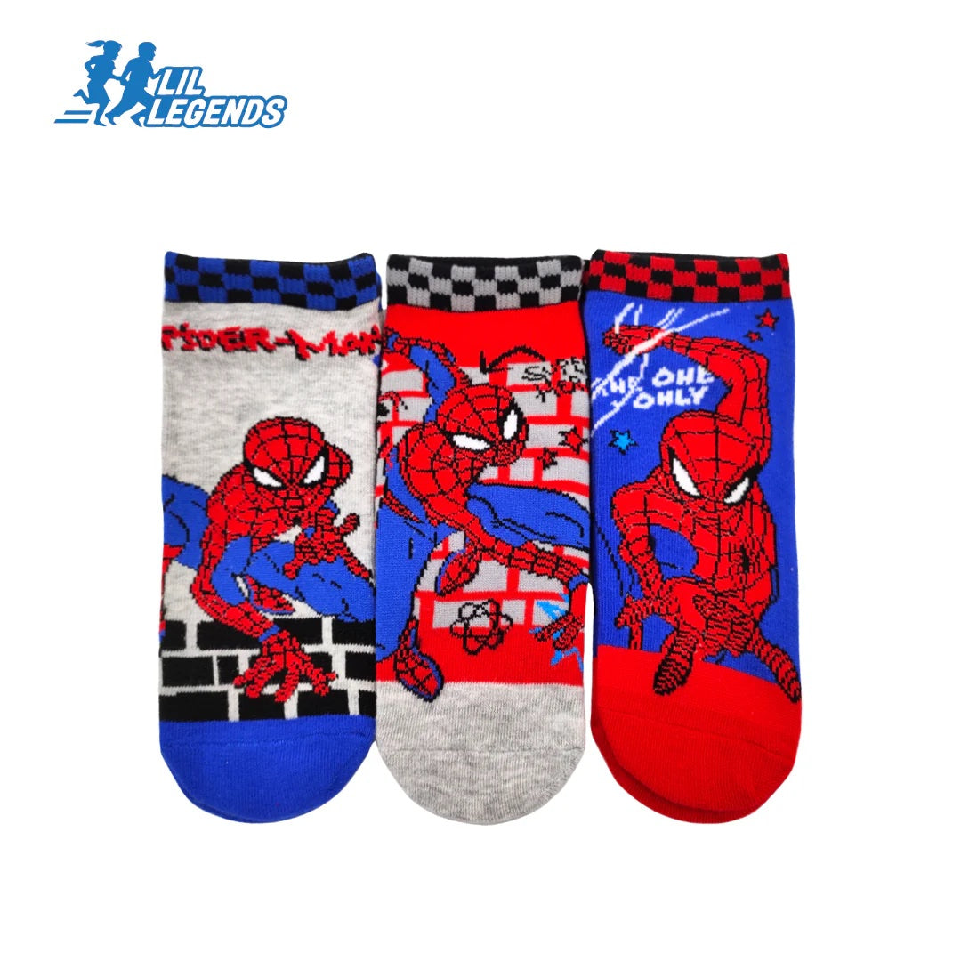 Lil Legends Disney & Marvel Sneaker Socks (3-Pair Pack)