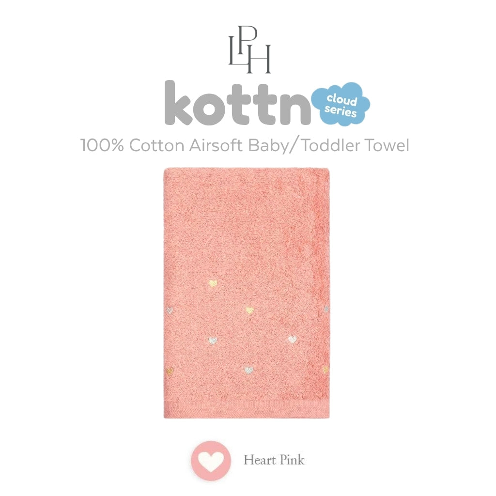 Kottn Air-Soft Baby Towel by Little Palmerhaus - Cloud Series with Embroidery Design