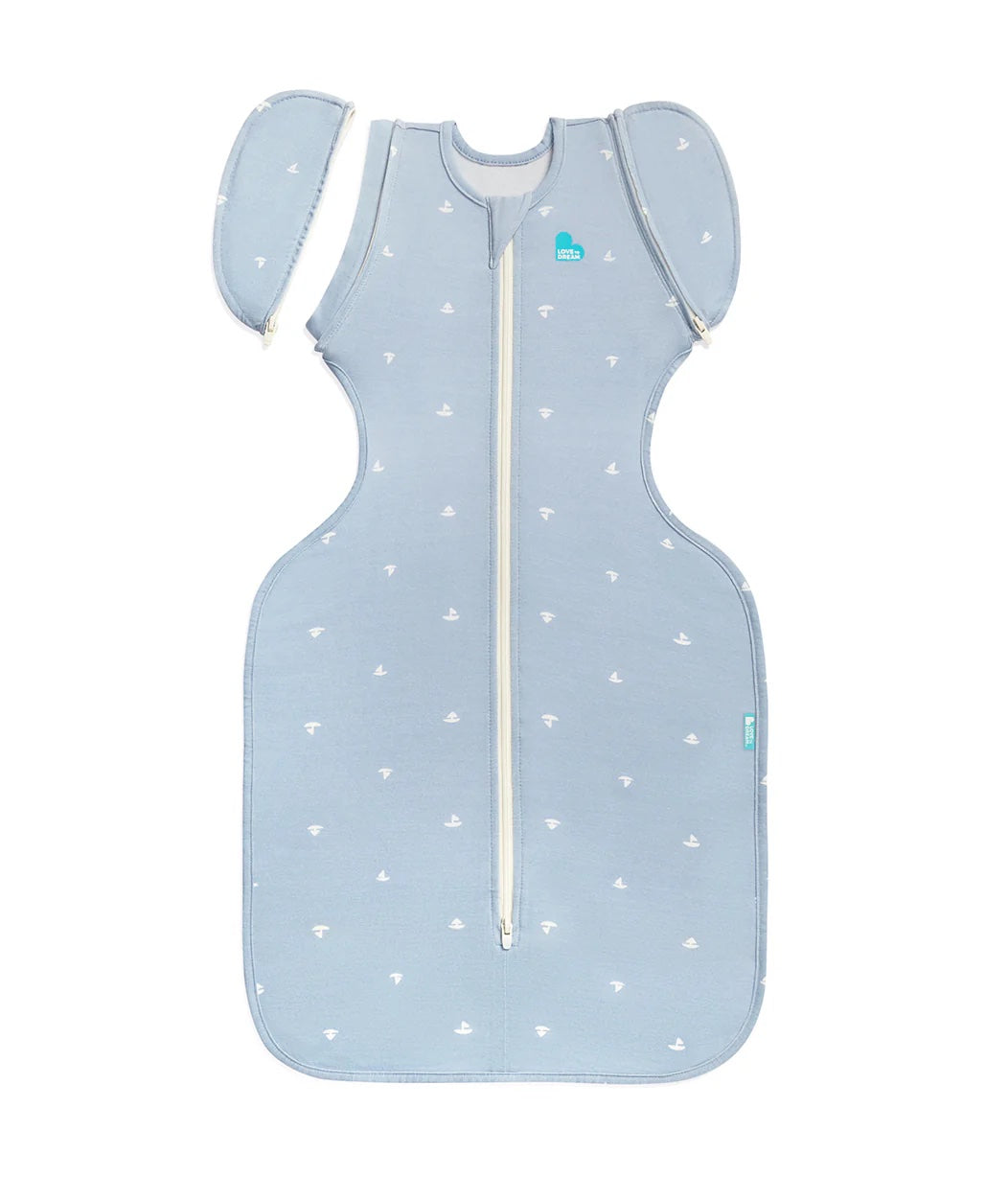 Swaddle Up™ Transition Bag 1.0 TOG Bamboo Mist Blue – Boats