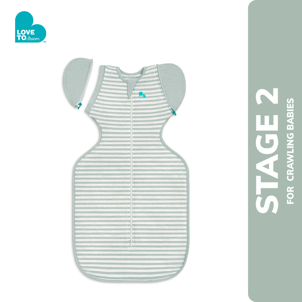 Love to Dream Swaddle Up Transition Bag Lite 0.2 TOG – Olive Stripe