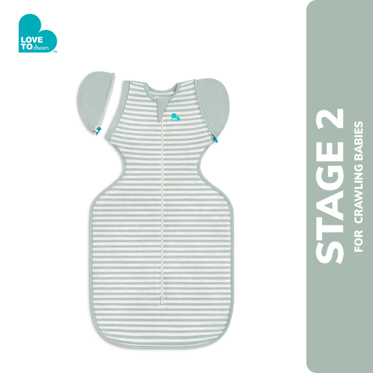 Love to Dream Swaddle Up Transition Bag Lite 0.2 TOG – Olive Stripe