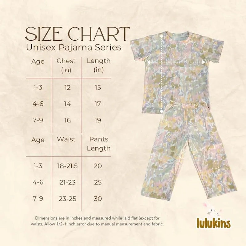 Lulukins SNOOZE Unisex Plain Pajamas