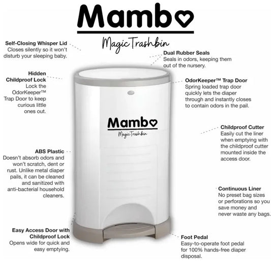 Mambo Diaper Trash Bin