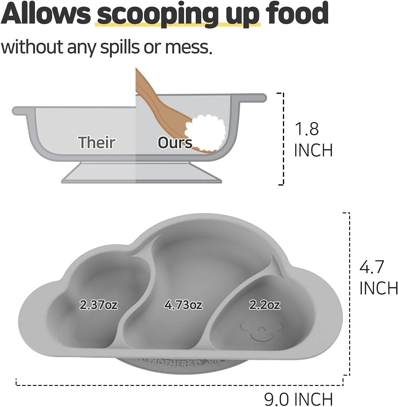 Mother's Corn Gureumi Suction Plate (3-Division)