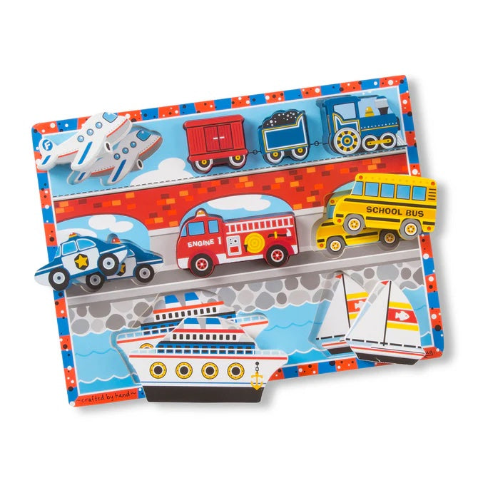 Melissa and Doug Vehicles Chunky Puzzle