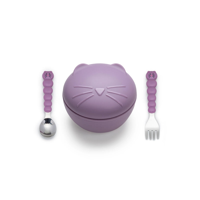 Melii Silicone Bowl with Lid and Utensils