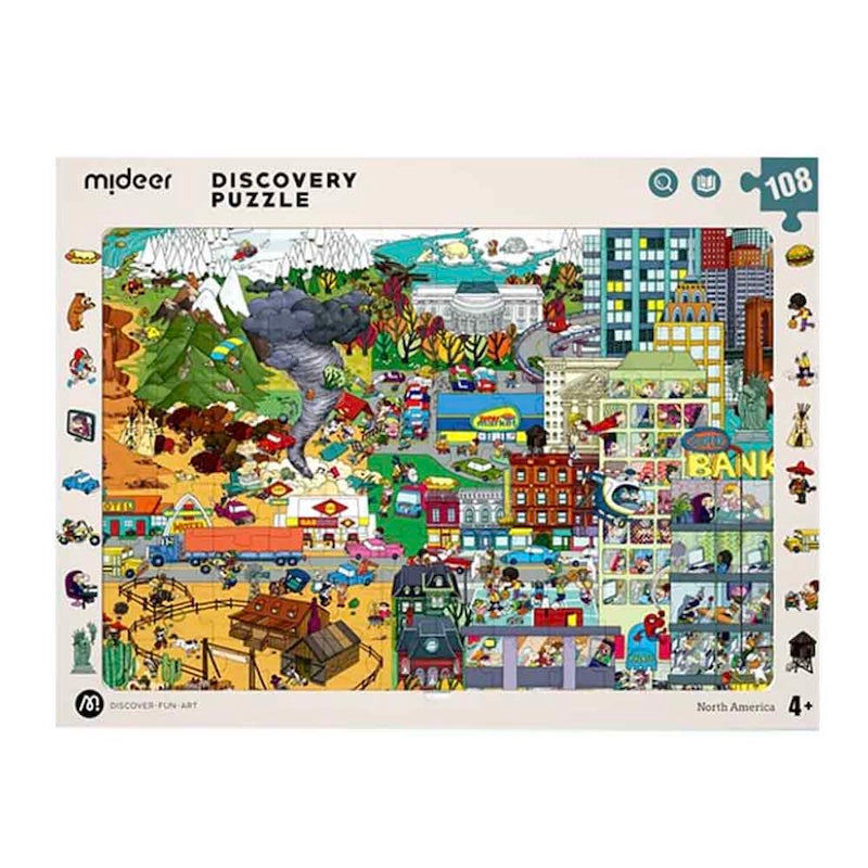 Mideer Discovery Puzzle - Big World, Small World - North America