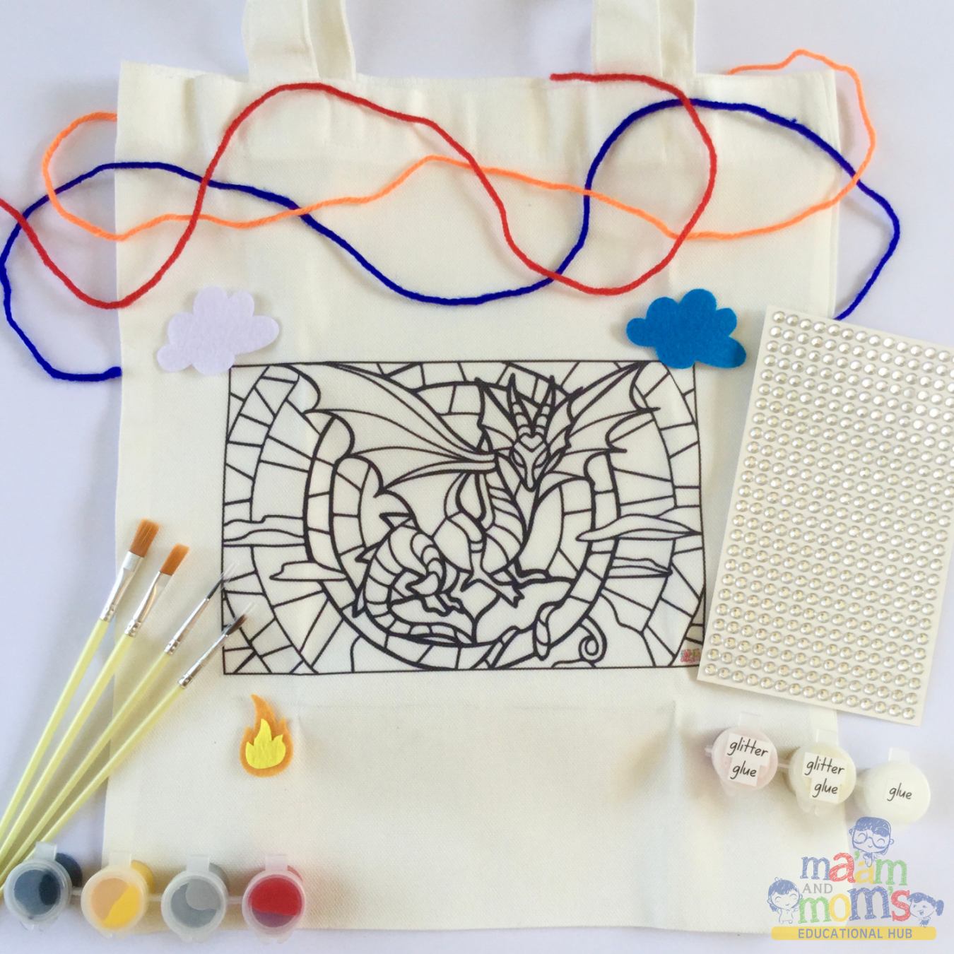 Ma'am and Moms Paint-a-Tote Kit