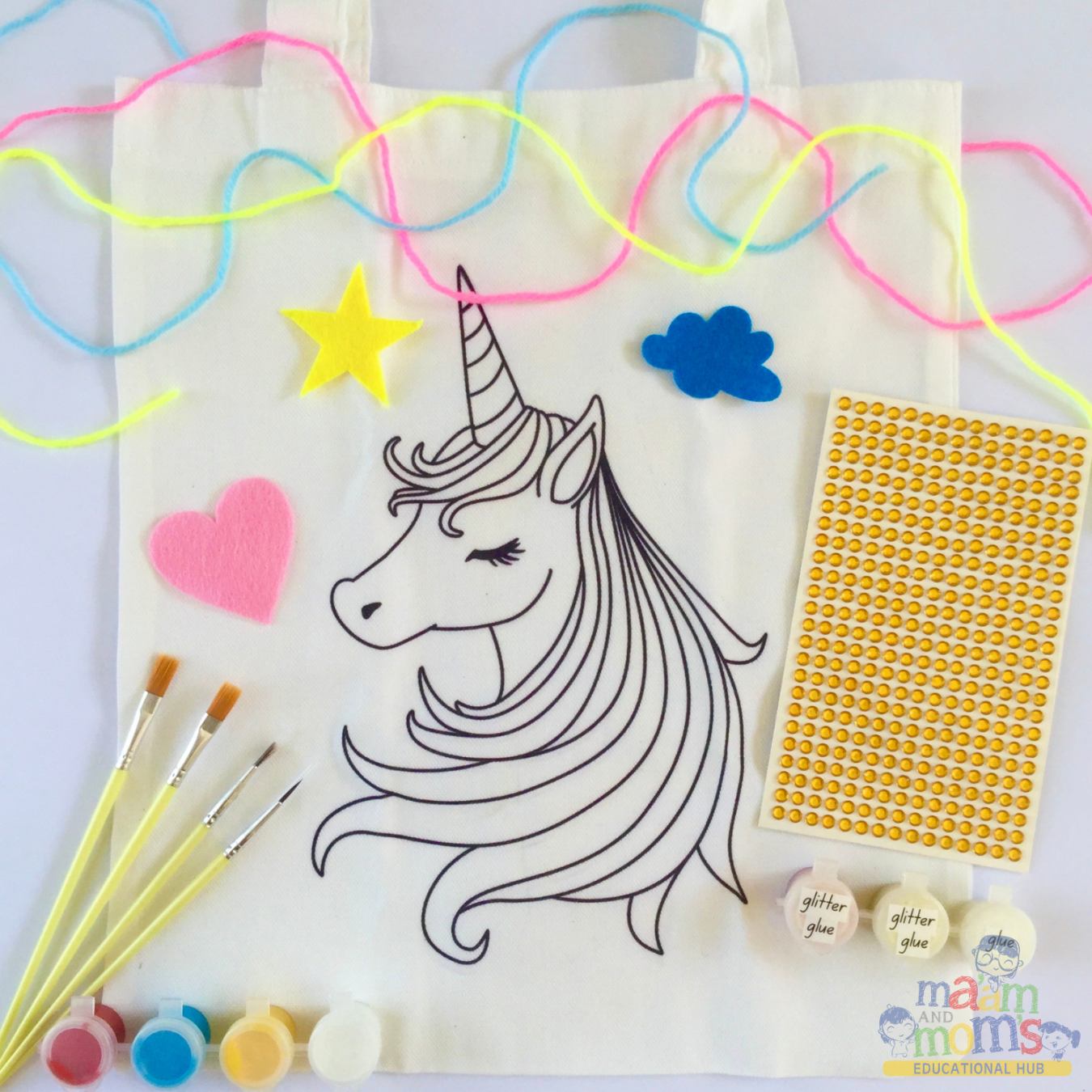 Ma'am and Moms Paint-a-Tote Kit