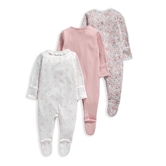 Mamas & Papas 3-Pack Oh Darling Girl Sleepsuits