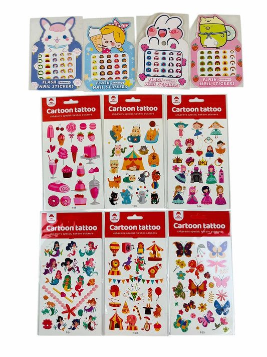 Mr. Toys Tattoo and Nail Sticker Set