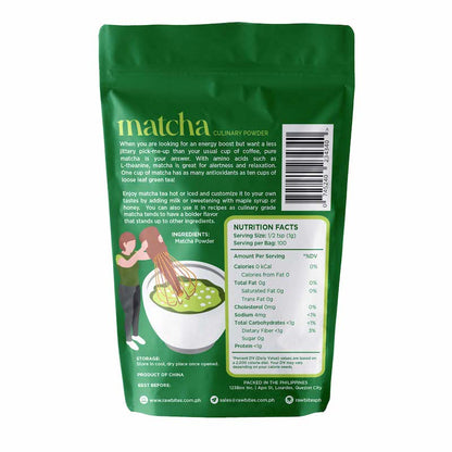 Raw Bites PH Pure Matcha Powder 100g (Culinary)