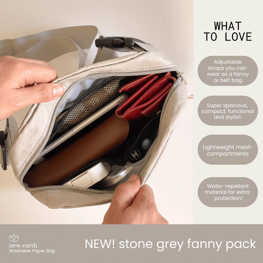 New Earth Fanny Pack Washable Paper Bag