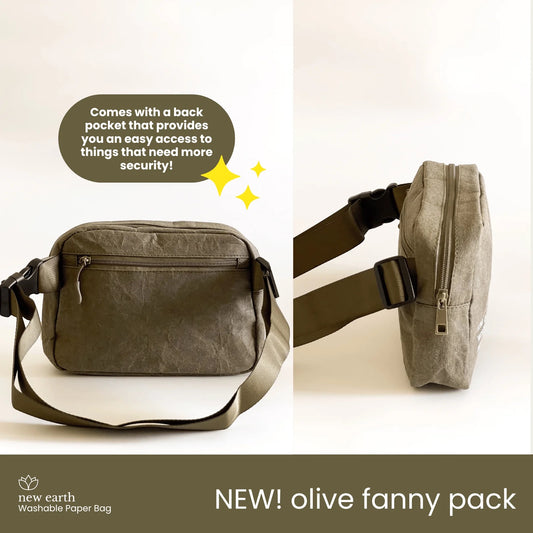 New Earth Fanny Pack Washable Paper Bag