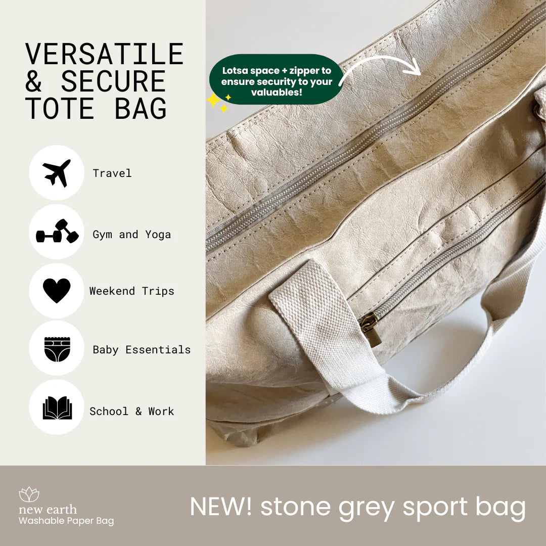 New Earth Large Sport Washable Paper Bag