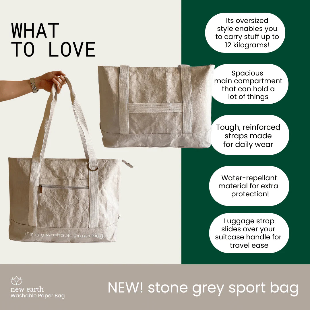 New Earth Large Sport Washable Paper Bag