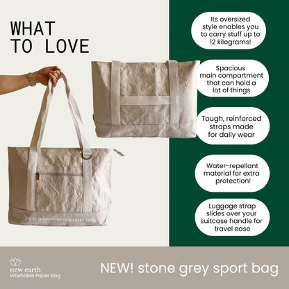 New Earth Large Sport Washable Paper Bag