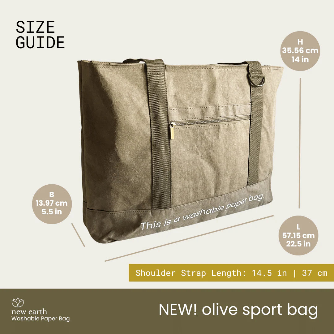 New Earth Large Sport Washable Paper Bag