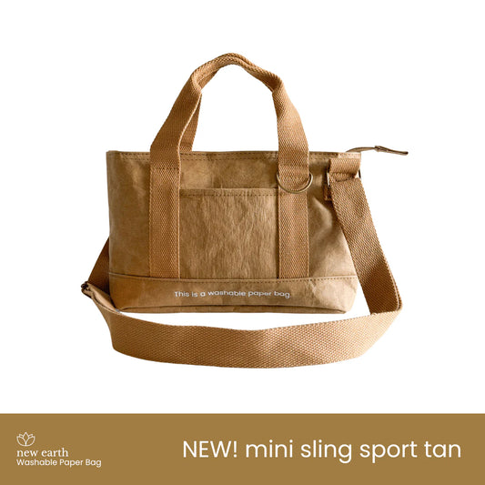 New Earth Mini Sling Sport Washable Paper Bag