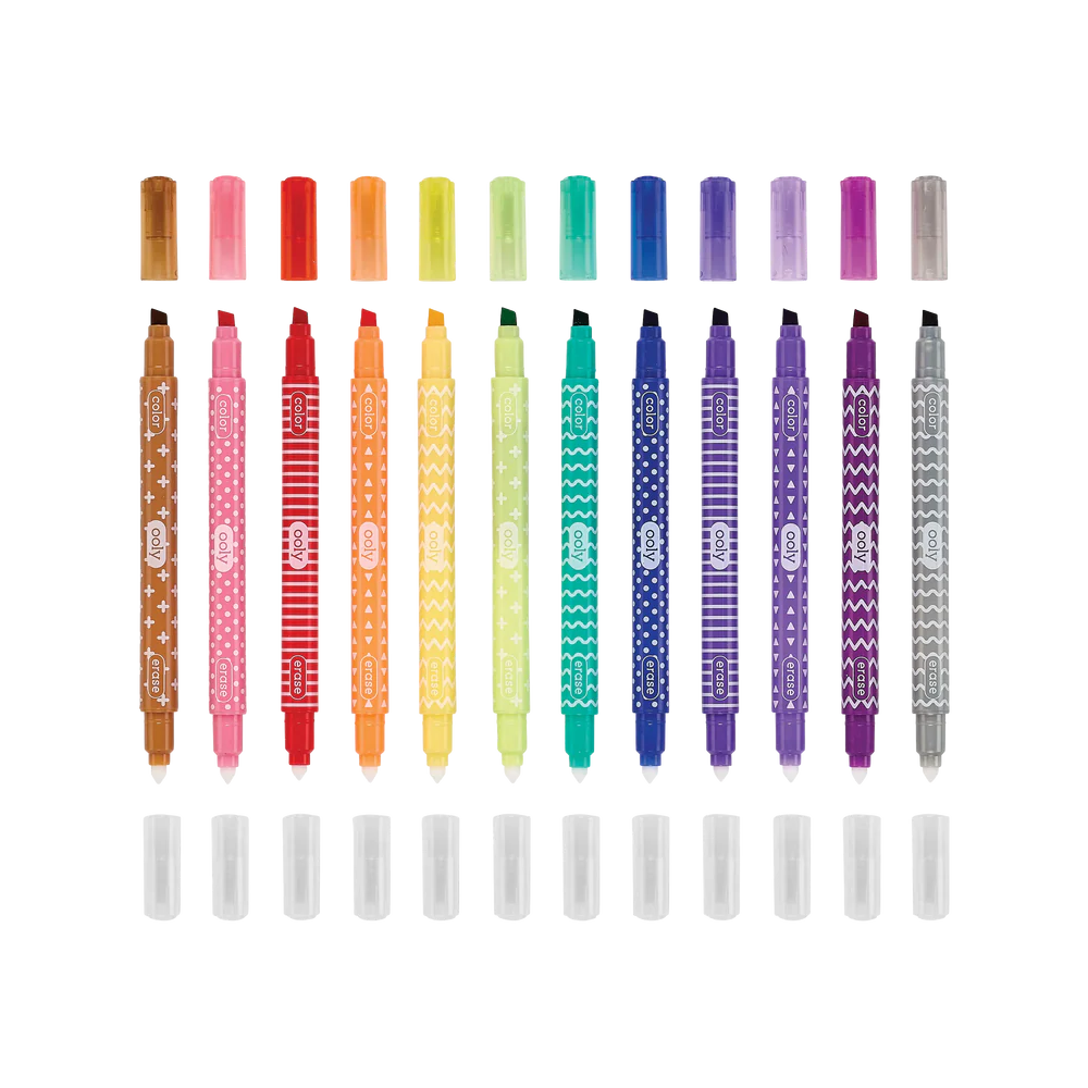 Ooly Make No Mistake! Erasable Markers - Set of 12