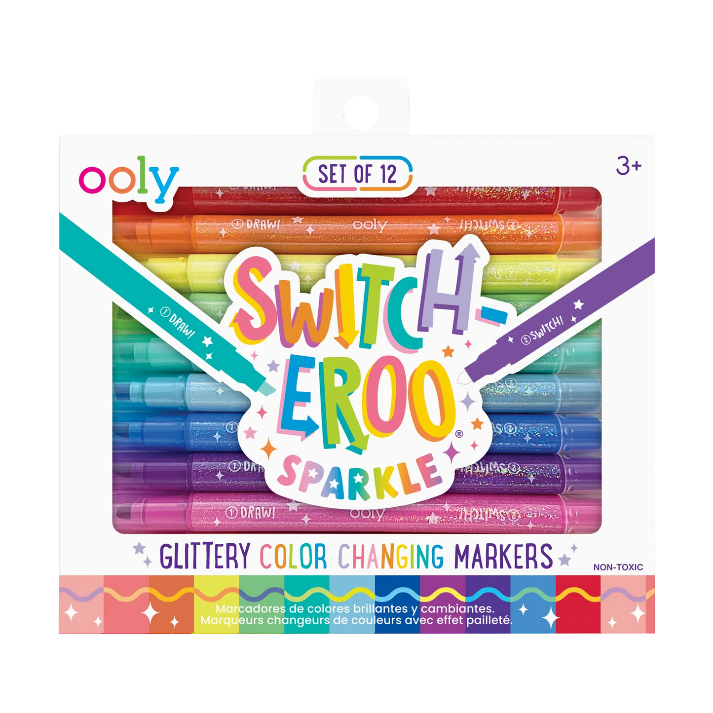 Ooly Switch Eroo Glittery Color Changing Markers Set of 12