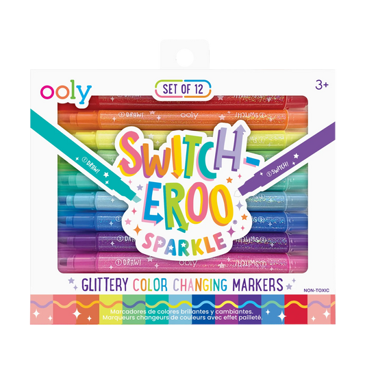 Ooly Switch Eroo Glittery Color Changing Markers Set of 12
