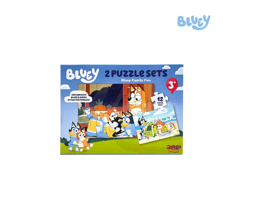 Puzzle Pals Bluey Family Fun Jigsaw Puzzles (2 sets x 12 pcs)