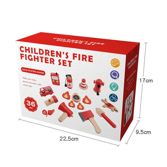 Pierre's Farm Children's Firefighter Wooden Playset