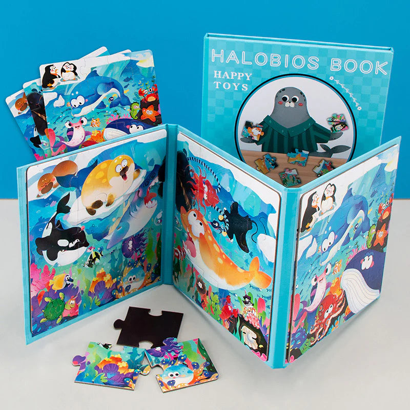 Pierre's Farm Magnetic Puzzle and Matching Book