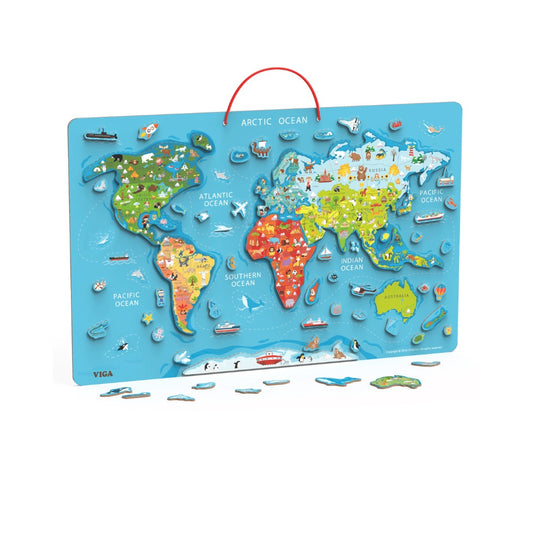 PolarB Viga Magnetic World Puzzle