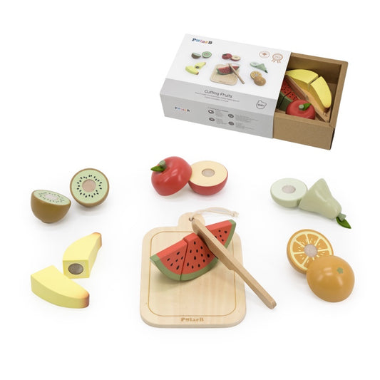 PolarB Wooden Cutting Fruit Toy