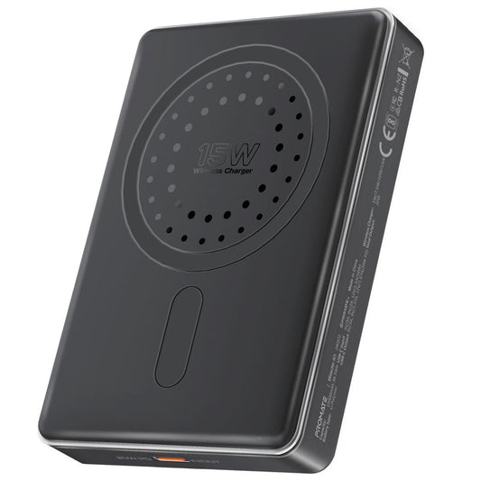 Promate Blade-10C Ultra-Compact Aluminum Crafted MagSafe Compatible Wireless PowerBank with CCC Certification