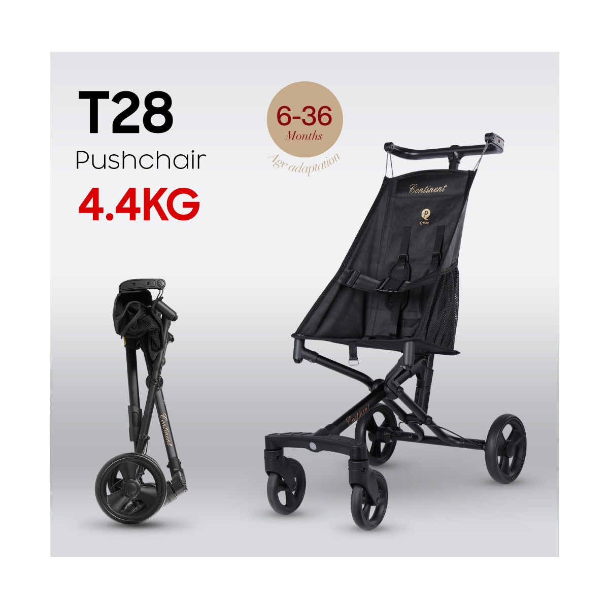 QPlay T28 Pushchair Stroller (For preorder)