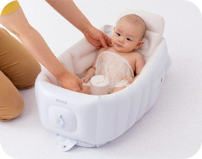 Richell Inflatable Soft Baby Bath Step Up