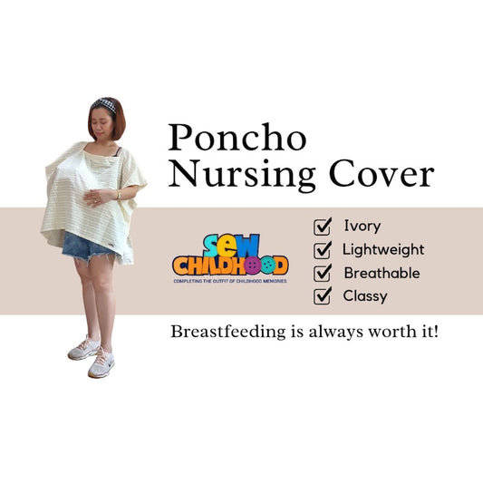 Sew Childhood Textured Cotton Poncho Nursing Cover