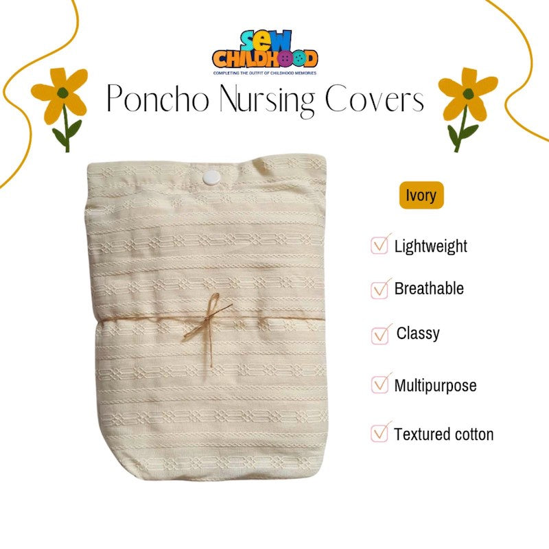 Sew Childhood Textured Cotton Poncho Nursing Cover