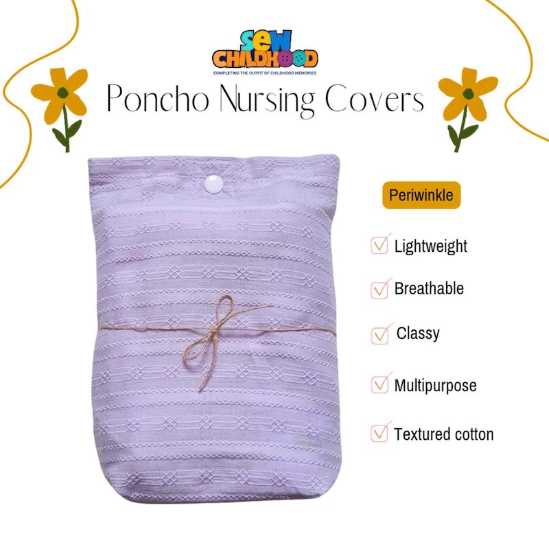 Sew Childhood Textured Cotton Poncho Nursing Cover