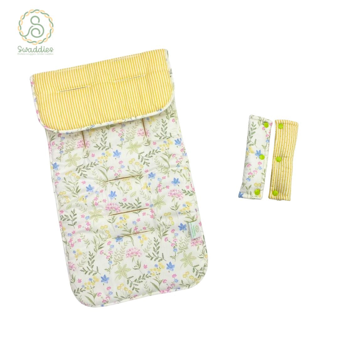 Swaddies Universal Reversible Stroller Pads with Strap Covers