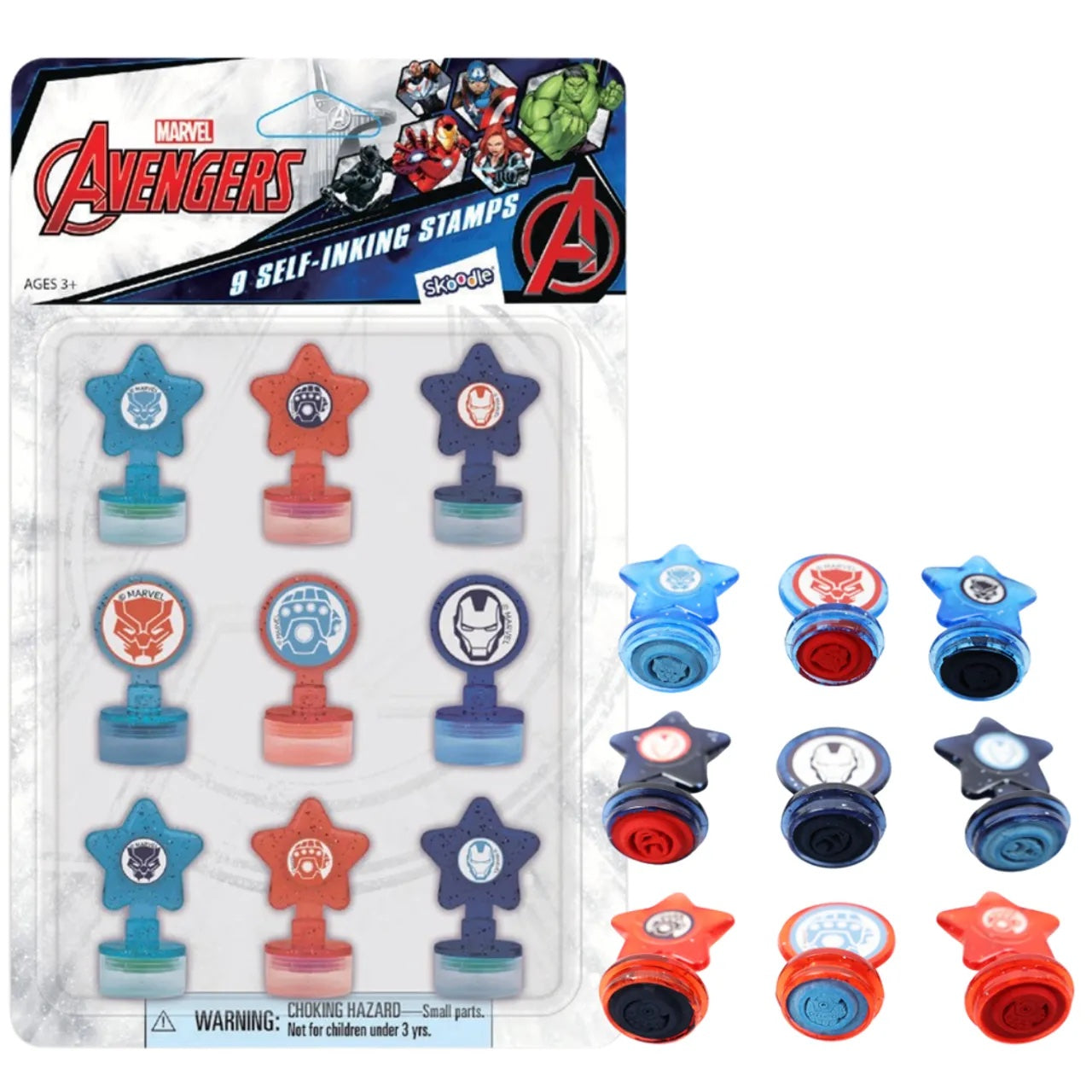 Skoodle Avengers Self Inking Stamps Kit