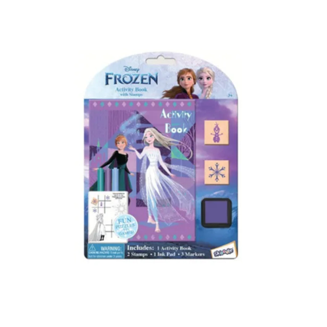 Skoodle Frozen Activity Book with Wooden Stampers