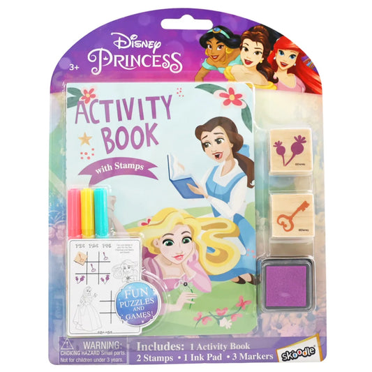 Skoodle Disney Princess Activity Book with Wooden Stampers
