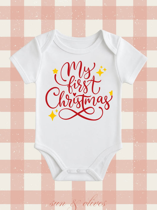 Sun and Olives Baby Onesie - My First Christmas