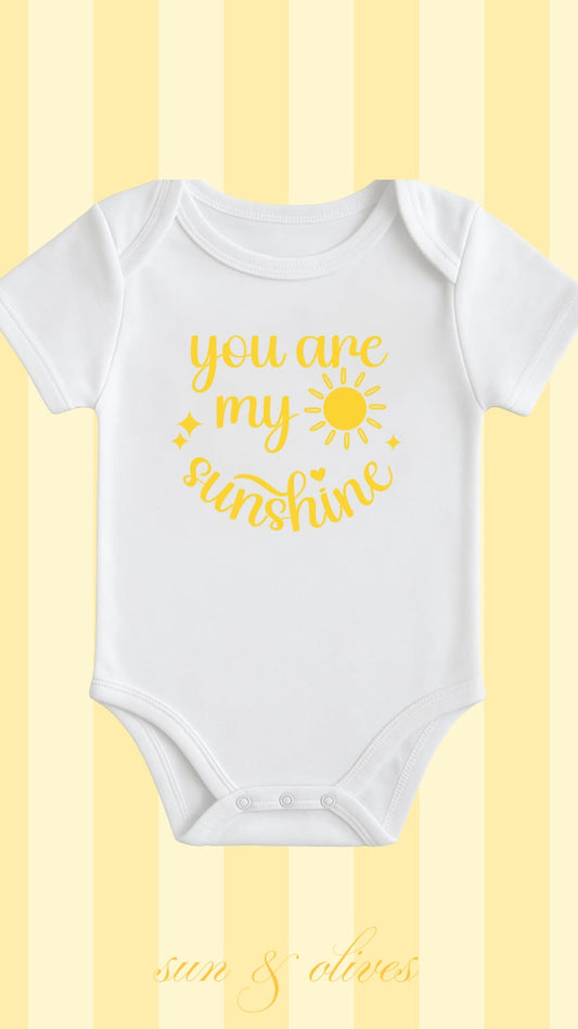 Sun and Olives Baby Onesie - You are My Sunshine