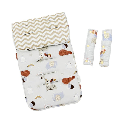 Swaddies Universal Reversible Stroller Pads with Strap Covers