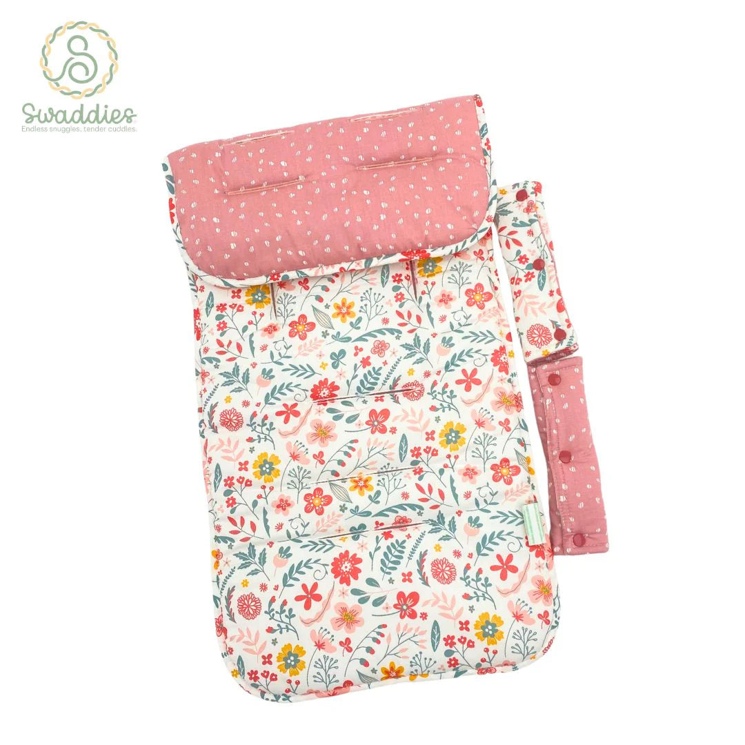 Swaddies Universal Reversible Stroller Pads with Strap Covers