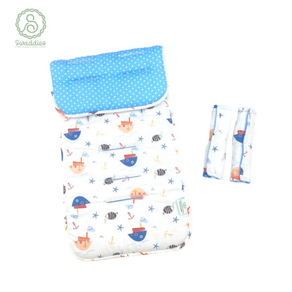 Swaddies Universal Reversible Stroller Pads with Strap Covers