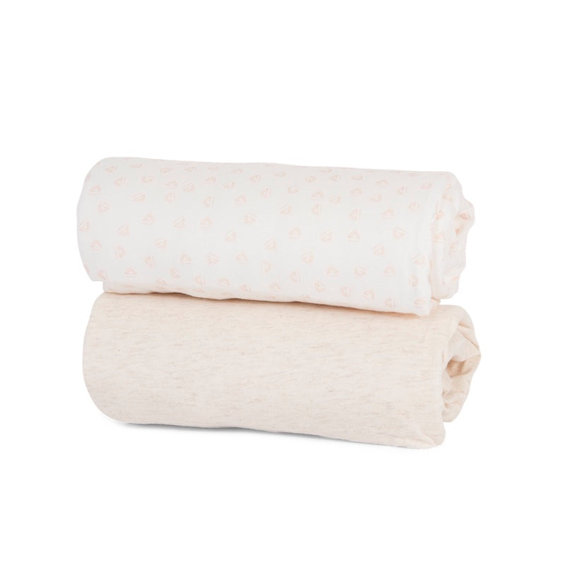 Tutti Bambini Cozee Fitted Sheets (2 Sheets Pack) - Pink/Rose