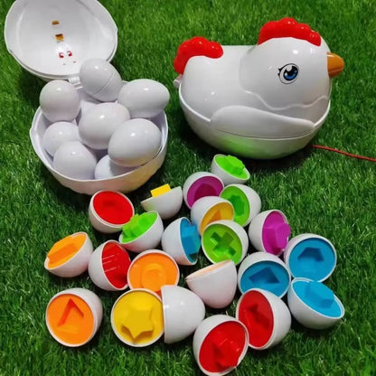 The Kiddie Concept Color and Shape Egg Matching Toy