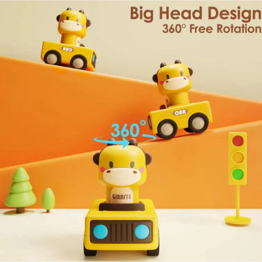 The Kiddie Concept Press and Go Animal Toy Car
