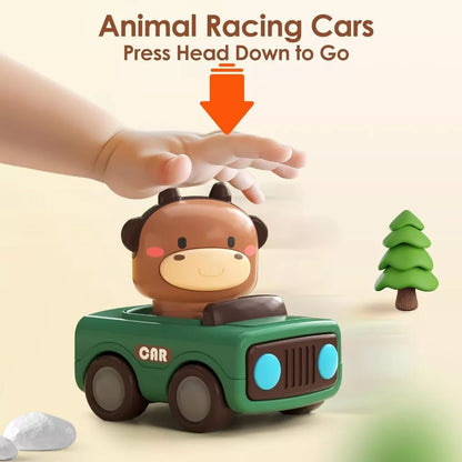 The Kiddie Concept Press and Go Animal Toy Car